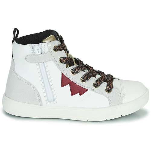 Chaussures Fille Baskets montantes Geox SILENEX Blanc 2 Chaussures Fille Baskets montantes Geox SILENEX Blanc – Image 2