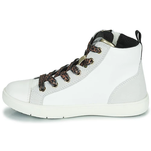 Chaussures Fille Baskets montantes Geox SILENEX Blanc 4 Chaussures Fille Baskets montantes Geox SILENEX Blanc – Image 4