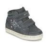 Chaussures Fille Baskets montantes Geox KILWI Gris / Argenté
