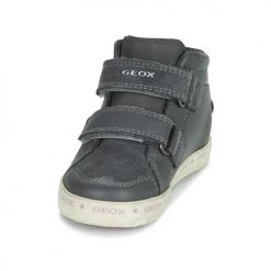 Chaussures Fille Baskets montantes Geox KILWI Gris / Argenté -Baskets mode Soldes 19841122 500 C