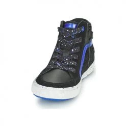 Chaussures Garçon Baskets montantes Geox ALONISSO Noir / Marine -Baskets mode Soldes 19841171 500 C