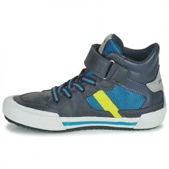 Chaussures Garçon Baskets montantes Geox ALONISSO Bleu -Baskets mode Soldes 19841173 500 D