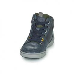 Chaussures Garçon Baskets montantes Geox POSEIDO Marine / Vert -Baskets mode Soldes 19841176 500 C