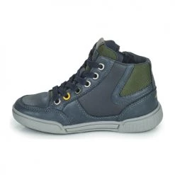 Chaussures Garçon Baskets montantes Geox POSEIDO Marine / Vert -Baskets mode Soldes 19841176 500 D