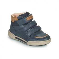 Chaussures Garçon Baskets montantes Geox POSEIDO Marine