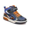 Chaussures Garçon Baskets montantes Geox INEK Bleu / Orange