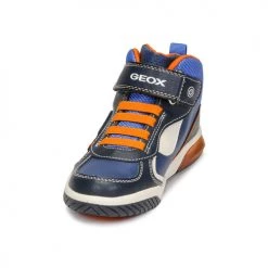 Chaussures Garçon Baskets montantes Geox INEK Bleu / Orange -Baskets mode Soldes 19841184 500 C