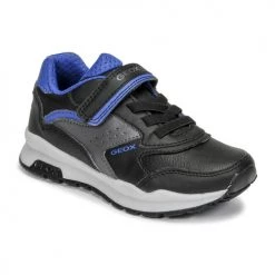 Chaussures Garçon Baskets basses Geox PAVEL Noir / Bleu