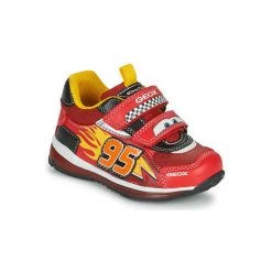 Chaussures Garçon Baskets basses Geox TODO Rouge / Jaune