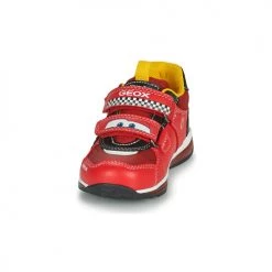 Chaussures Garçon Baskets basses Geox TODO Rouge / Jaune -Baskets mode Soldes 19841200 500 C
