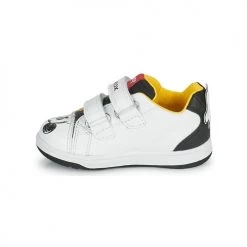 Chaussures Garçon Baskets basses Geox NEW FLICK Blanc / Noir / Rouge -Baskets mode Soldes 19841203 500 D