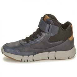 Chaussures Garçon Baskets montantes Geox FLEXYPER Marine / Camel -Baskets mode Soldes 19841219 500 D