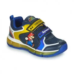 Chaussures Garçon Baskets basses Geox ANDROID Bleu / Jaune