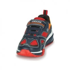 Chaussures Garçon Baskets basses Geox BAYONYC Marine / Orange -Baskets mode Soldes 19841241 500 C