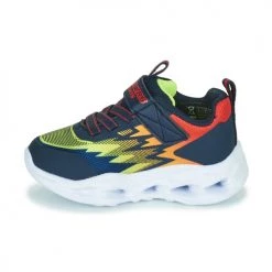 Chaussures Garçon Baskets basses Skechers VORTEX-FLASH Bleu / Orange -Baskets mode Soldes 19842514 500 D