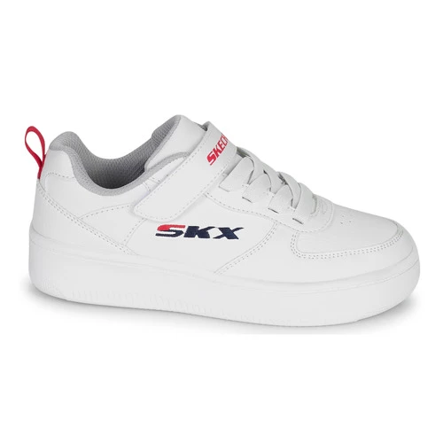 Chaussures Enfant Baskets basses Skechers SPORT COURT 92 Blanc 2 Chaussures Enfant Baskets basses Skechers SPORT COURT 92 Blanc – Image 2