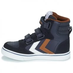 Chaussures Enfant Baskets montantes hummel STADIL PRO JR Bleu / Marron -Baskets mode Soldes 19900896 500 D
