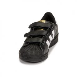 Chaussures Enfant Baskets basses adidas Originals SUPERSTAR CF C Noir / Blanc -Baskets mode Soldes 19933794 500 C