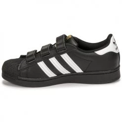 Chaussures Enfant Baskets basses adidas Originals SUPERSTAR CF C Noir / Blanc -Baskets mode Soldes 19933794 500 D
