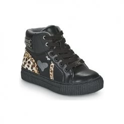 Chaussures Fille Baskets montantes Primigi GIRL ALPHA Noir / Leopard