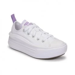 Chaussures Fille Baskets basses Converse CHUCK TAYLOR ALL STAR MOVE CANVAS OX Blanc / Rose