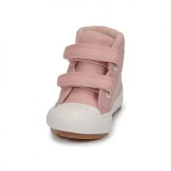 Chaussures Fille Baskets montantes Converse CHUCK TAYLOR ALL STAR BERKSHIRE BOOT SEASONAL LEATHER HI Rose -Baskets mode Soldes 19935481 500 C