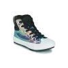 Chaussures Fille Baskets montantes Converse CHUCK TAYLOR ALL STAR BERKSHIRE BOOT IRIDESCENT LEATHER HI Noir brillant