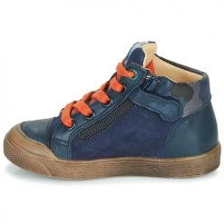 Chaussures Garçon Baskets montantes Acebo's 5567-MARINO-J Marine -Baskets mode Soldes 19935554 500 D