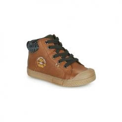 Chaussures Garçon Baskets montantes Mod'8 HERMIAN Cognac