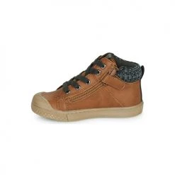Chaussures Garçon Baskets montantes Mod'8 HERMIAN Cognac -Baskets mode Soldes 19946483 500 D