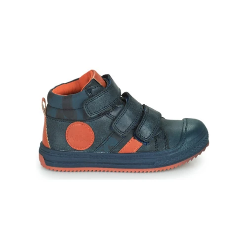 Chaussures Garçon Baskets montantes Mod'8 TALYE Marine / Orange 2 Chaussures Garçon Baskets montantes Mod'8 TALYE Marine / Orange – Image 2