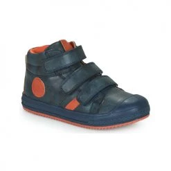 Chaussures Garçon Baskets montantes Mod'8 TALYE Marine / Orange