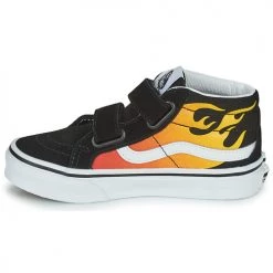 Chaussures Garçon Baskets montantes Vans SK8-MID Noir / Rouge -Baskets mode Soldes 20018877 500 D