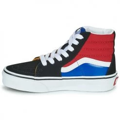 Chaussures Garçon Baskets montantes Vans SK8-HI Noir / Rouge / Bleu -Baskets mode Soldes 20018885 500 D