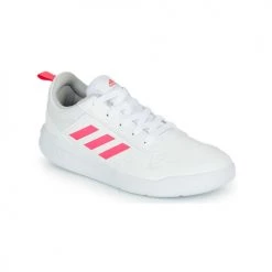 Chaussures Fille Baskets basses adidas Performance TENSAUR K Blanc / Rose