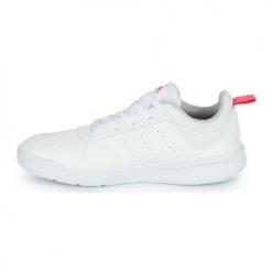 Chaussures Fille Baskets basses adidas Performance TENSAUR K Blanc / Rose -Baskets mode Soldes 20035311 500 D
