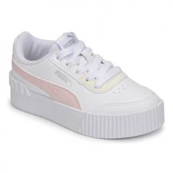 Chaussures Fille Baskets basses Puma Carina Lift PS Blanc / Rose