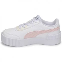 Chaussures Fille Baskets basses Puma Carina Lift PS Blanc / Rose -Baskets mode Soldes 21085433 500 D