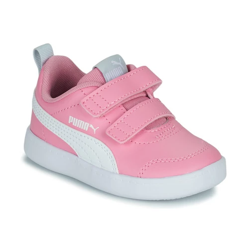 Chaussures Fille Baskets basses Puma Courtflex v2 V Inf Rose / Blanc 1 Chaussures Fille Baskets basses Puma Courtflex v2 V Inf Rose / Blanc