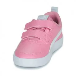 Chaussures Fille Baskets basses Puma Courtflex v2 V PS Rose / Blanc -Baskets mode Soldes 21085435 500 C