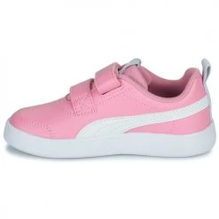 Chaussures Fille Baskets basses Puma Courtflex v2 V PS Rose / Blanc -Baskets mode Soldes 21085435 500 D