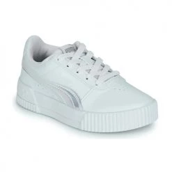Chaussures Fille Baskets basses Puma Carina Holo PS Blanc / Argenté