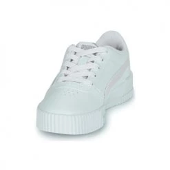 Chaussures Fille Baskets basses Puma Carina Holo PS Blanc / Argenté -Baskets mode Soldes 21085436 500 C
