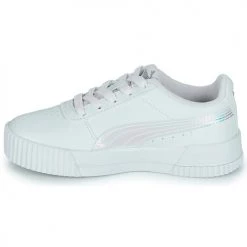 Chaussures Fille Baskets basses Puma Carina Holo PS Blanc / Argenté -Baskets mode Soldes 21085436 500 D