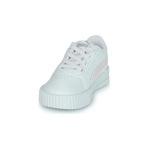 Chaussures Fille Baskets basses Puma Carina Holo AC Inf Blanc / Argenté 3 Chaussures Fille Baskets basses Puma Carina Holo AC Inf Blanc / Argenté – Image 3