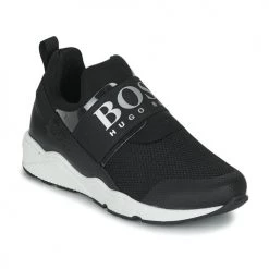 Chaussures Garçon Baskets basses BOSS J29276 Noir
