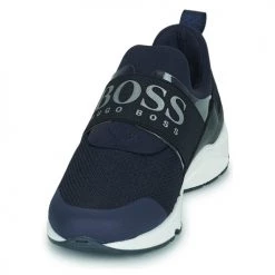 Chaussures Garçon Baskets basses BOSS J29276 Bleu -Baskets mode Soldes 21101261 500 C