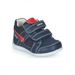 Chaussures Garçon Baskets montantes Geox B ELTHAN BOY A Marine / Rouge