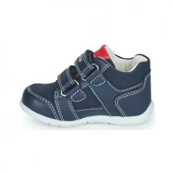 Chaussures Garçon Baskets montantes Geox B ELTHAN BOY A Marine / Rouge -Baskets mode Soldes 21124605 500 D