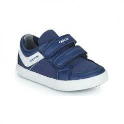 Chaussures Garçon Baskets basses Geox B GISLI BOY B Bleu / Blanc